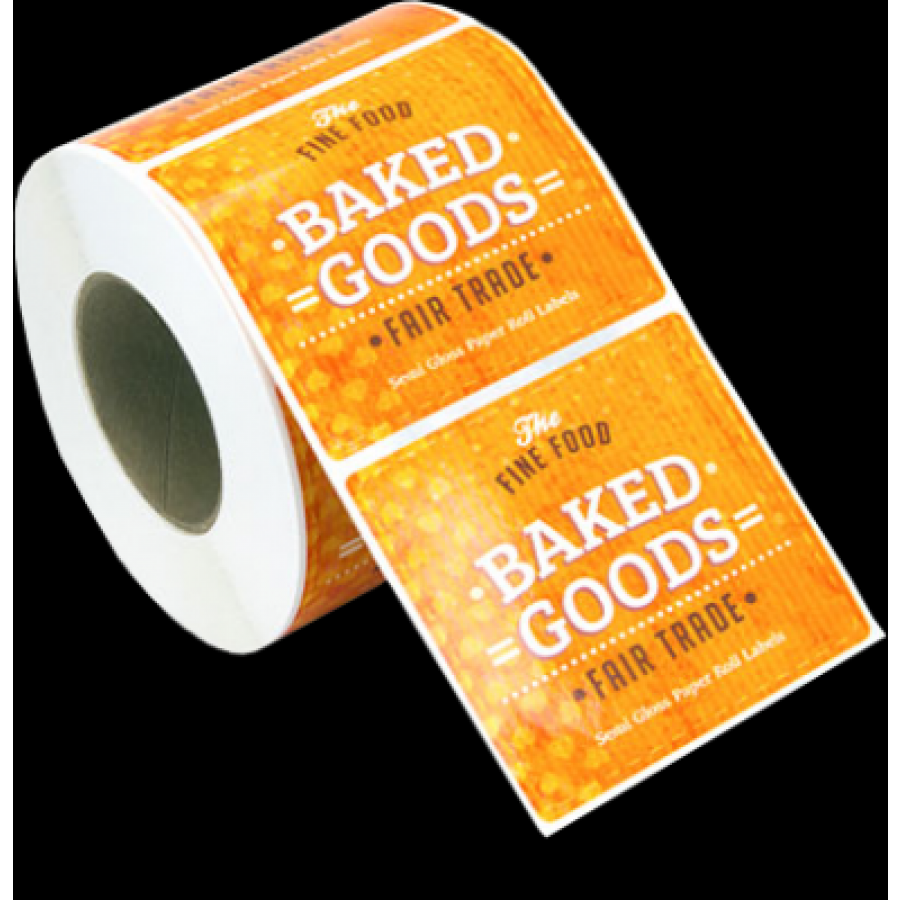 Square Stickers on Roll