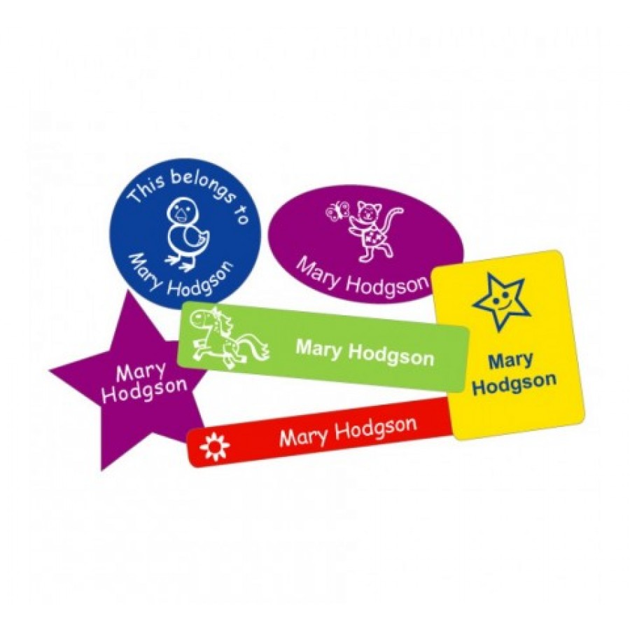 Die Cut name stickers