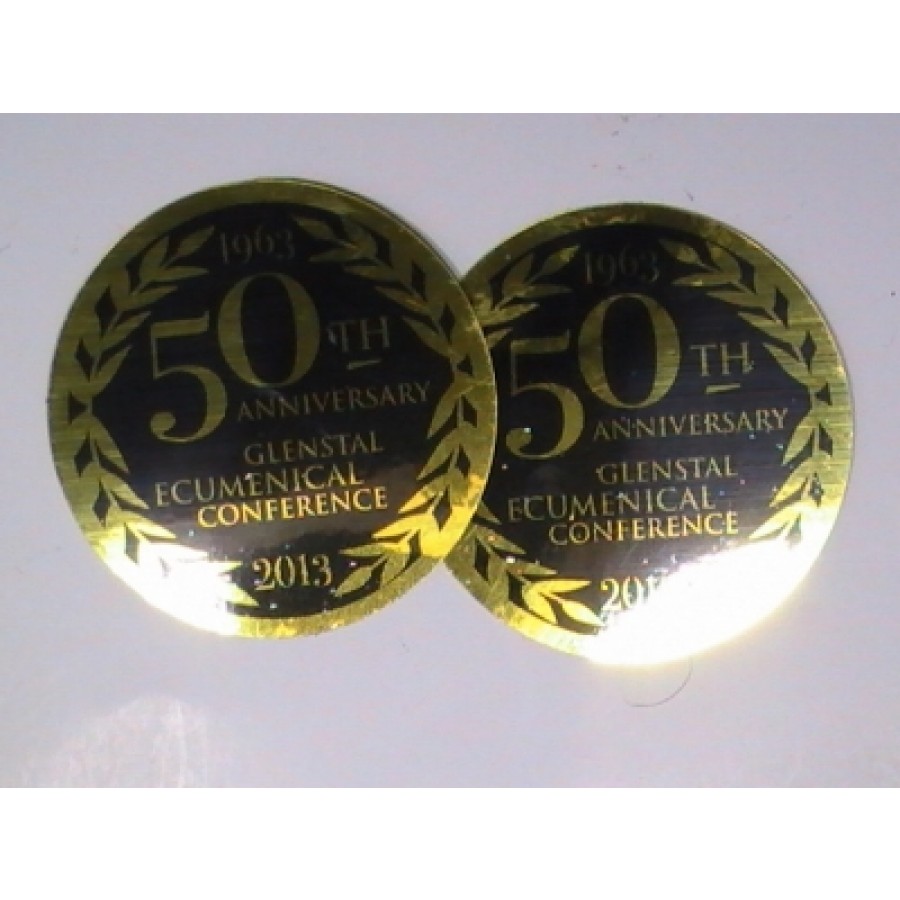 Octagon Metallic Stickers