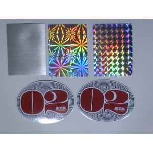 Red Colour Metallic Stickers