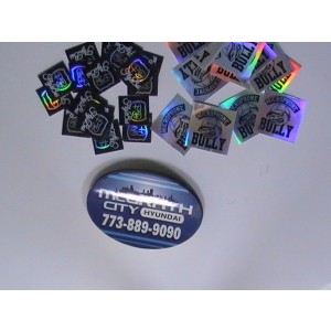 Oval Foil Sticker