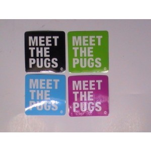 Square White Vinyl Stickers