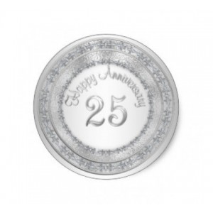 Round silver labels