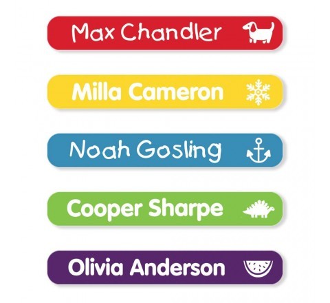 Custom name stickers